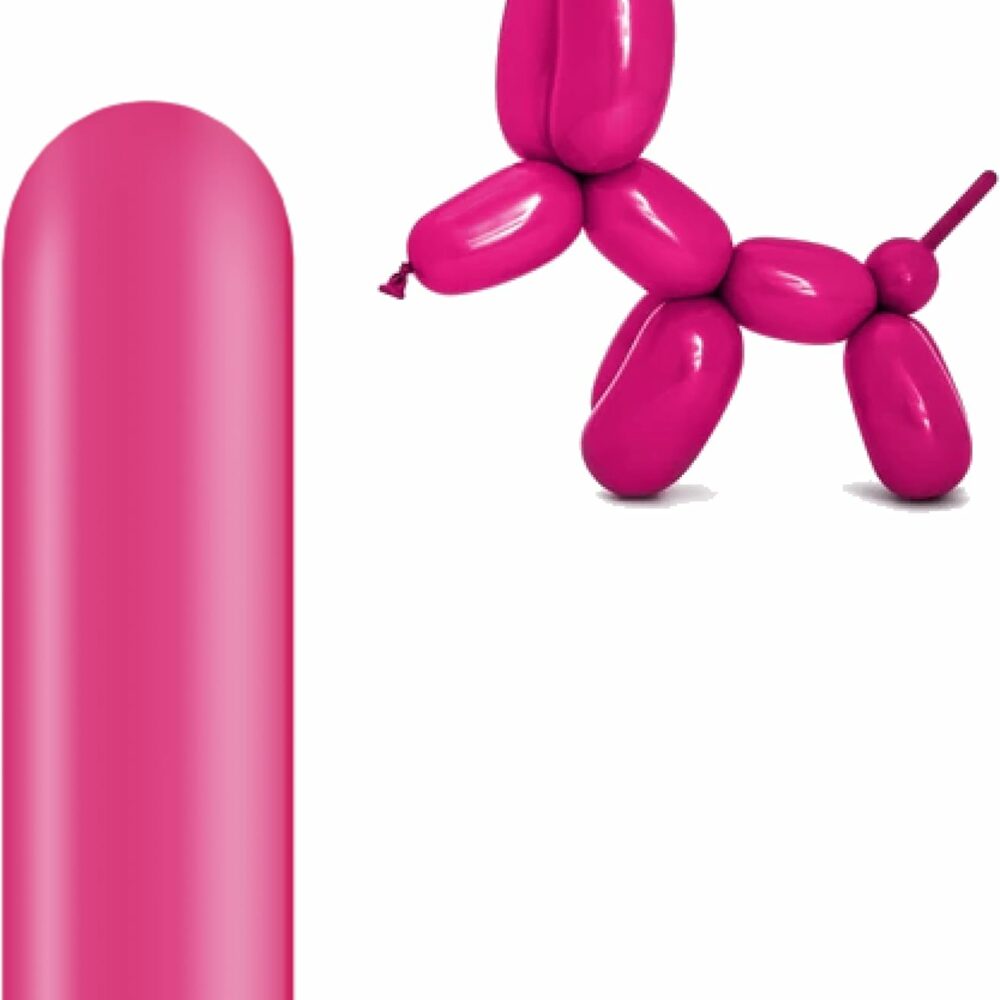 Pack of 100-12" Long Magenta Modelling Latex Balloons