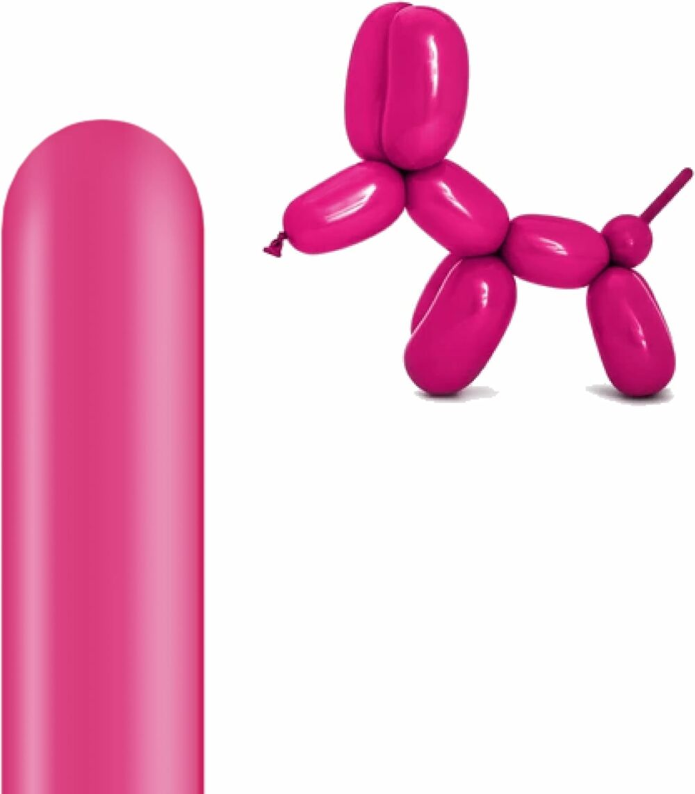 Pack of 100-12" Long Magenta Modelling Latex Balloons