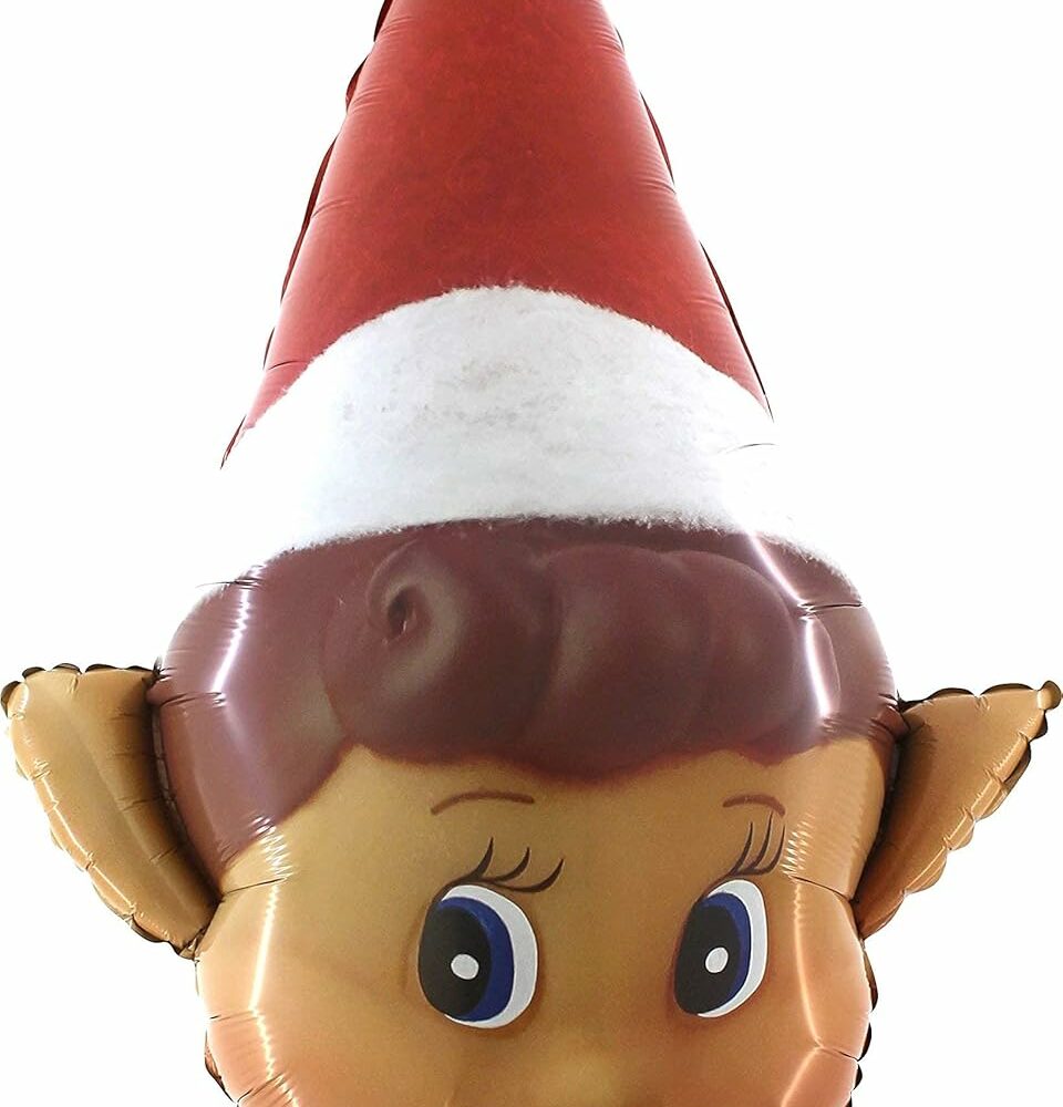 86cm (34")Elf Head Foil Balloon