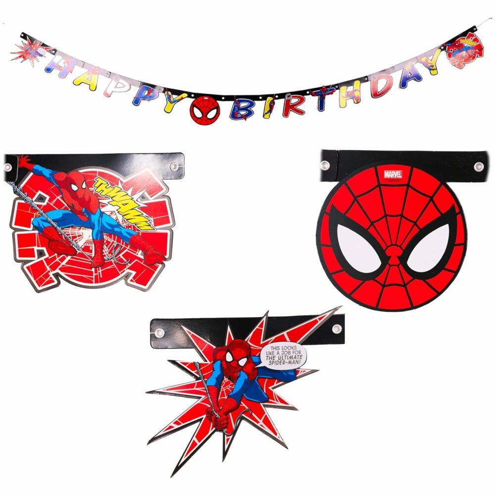 Spider-Man Party Decoration Banner Happy Birthday